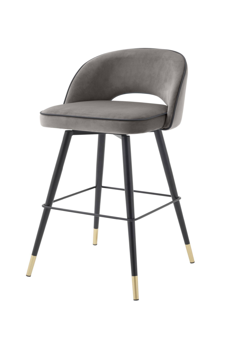 Chaise de bar grise L (lot de 2) | Eichholtz Cliff | Meubleluxe.fr