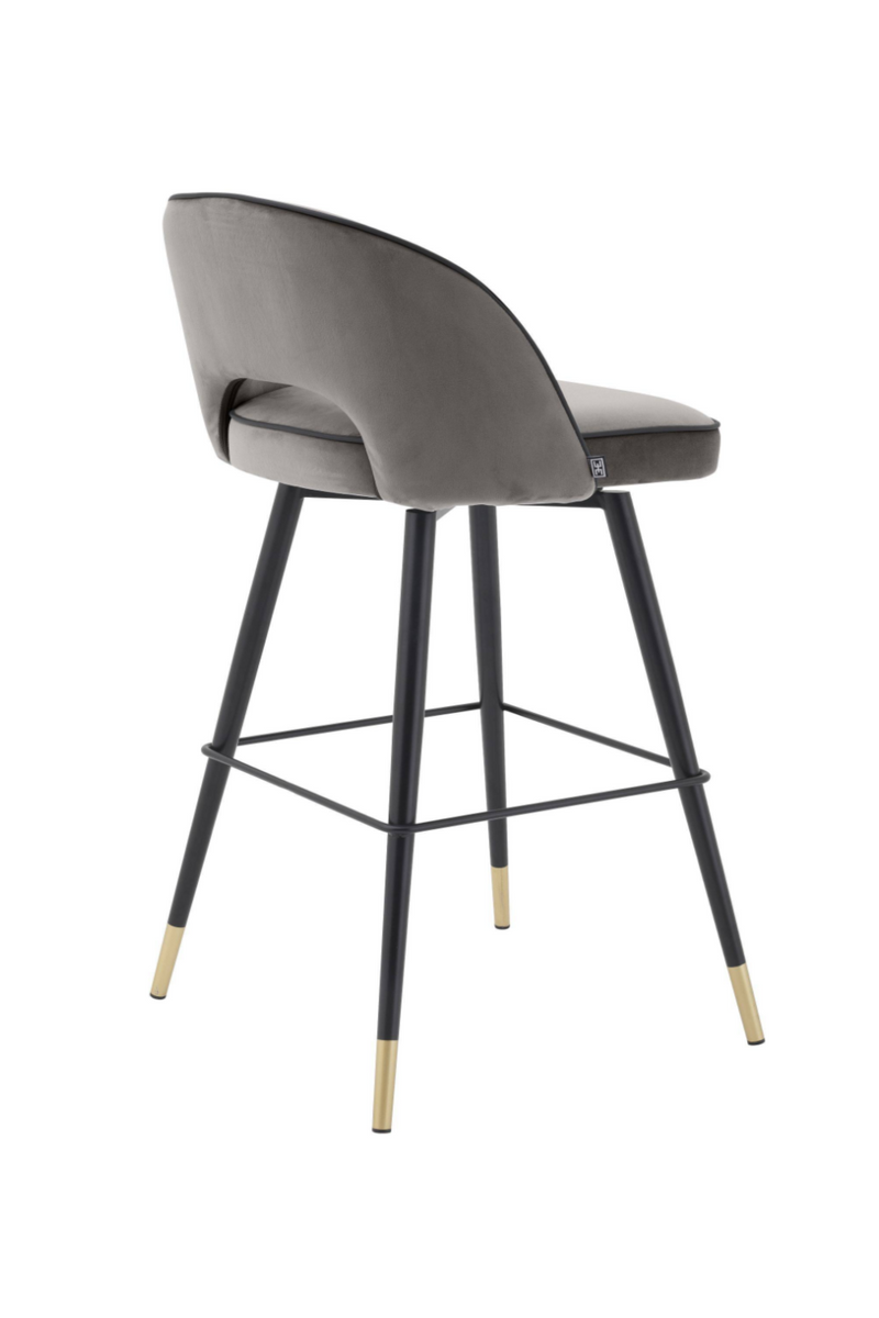 Chaise de bar grise L (lot de 2) | Eichholtz Cliff | Meubleluxe.fr