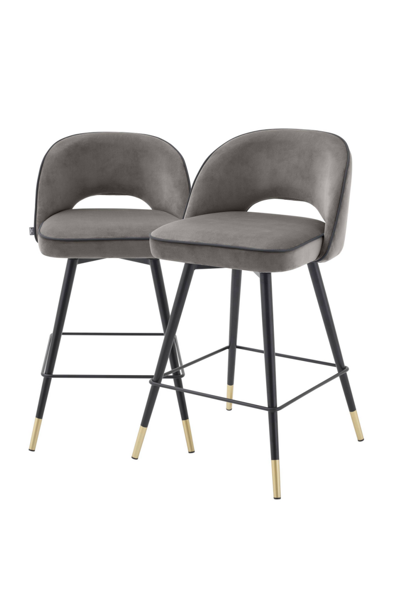 Tabouret de bar gris -S- (lot de 2) | Eichholtz Cliff | Meubleluxe.fr