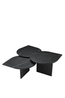 Table basse en marbre noir (lot de 3) | Eichholtz Naples | Meubleluxe.fr