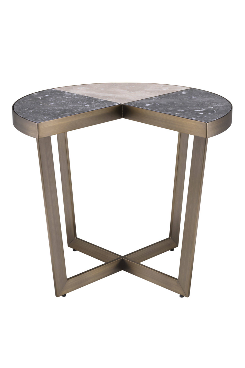 Table d'appoint dorée en marbre | Eichholtz Turino | Meubleluxe.fr