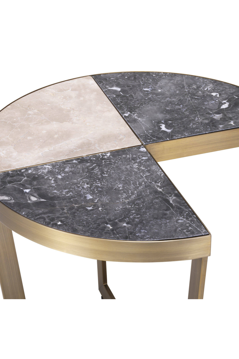 Table d'appoint dorée en marbre | Eichholtz Turino | Meubleluxe.fr