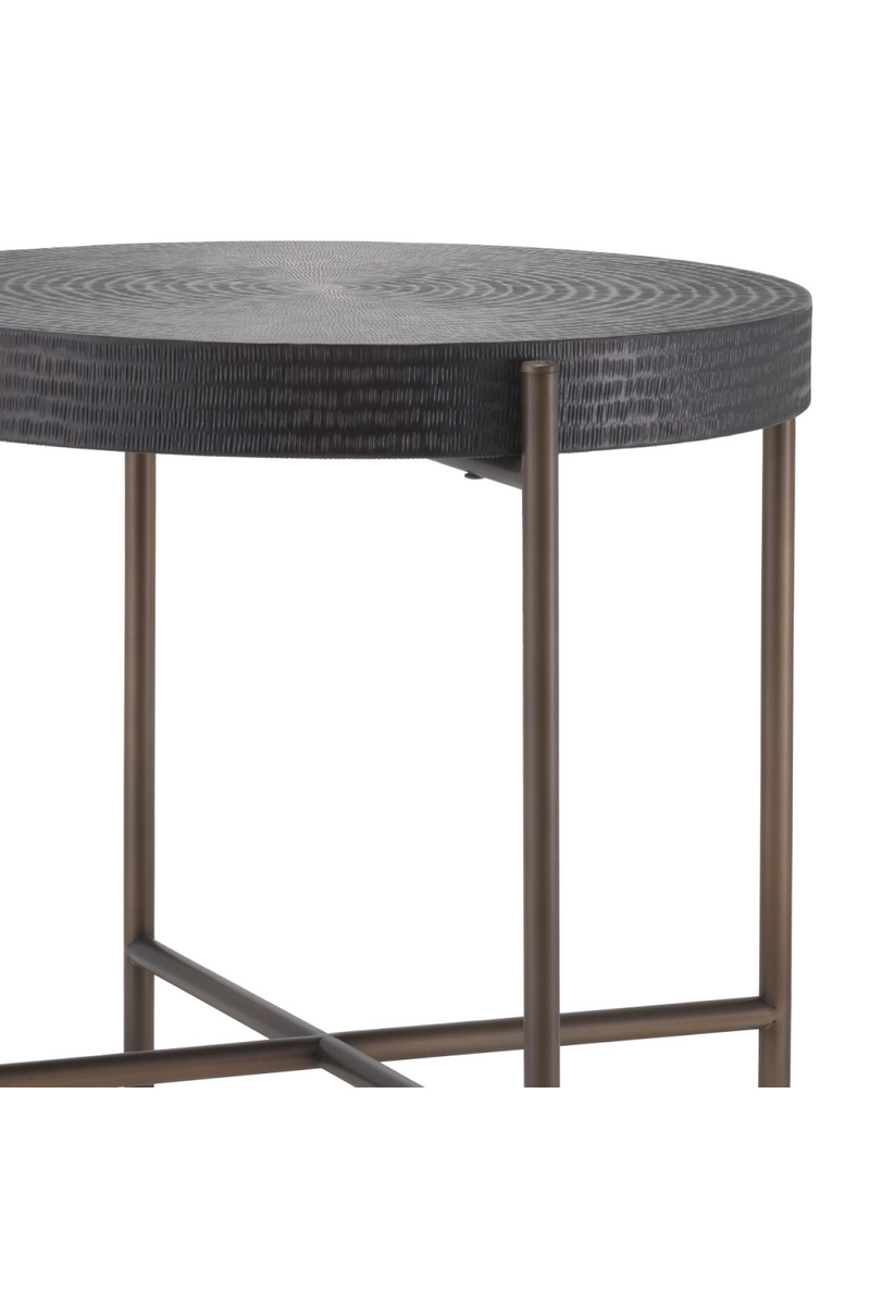 Table d'appoint ronde noire | Eichholtz Nikos | Meubleluxe.fr