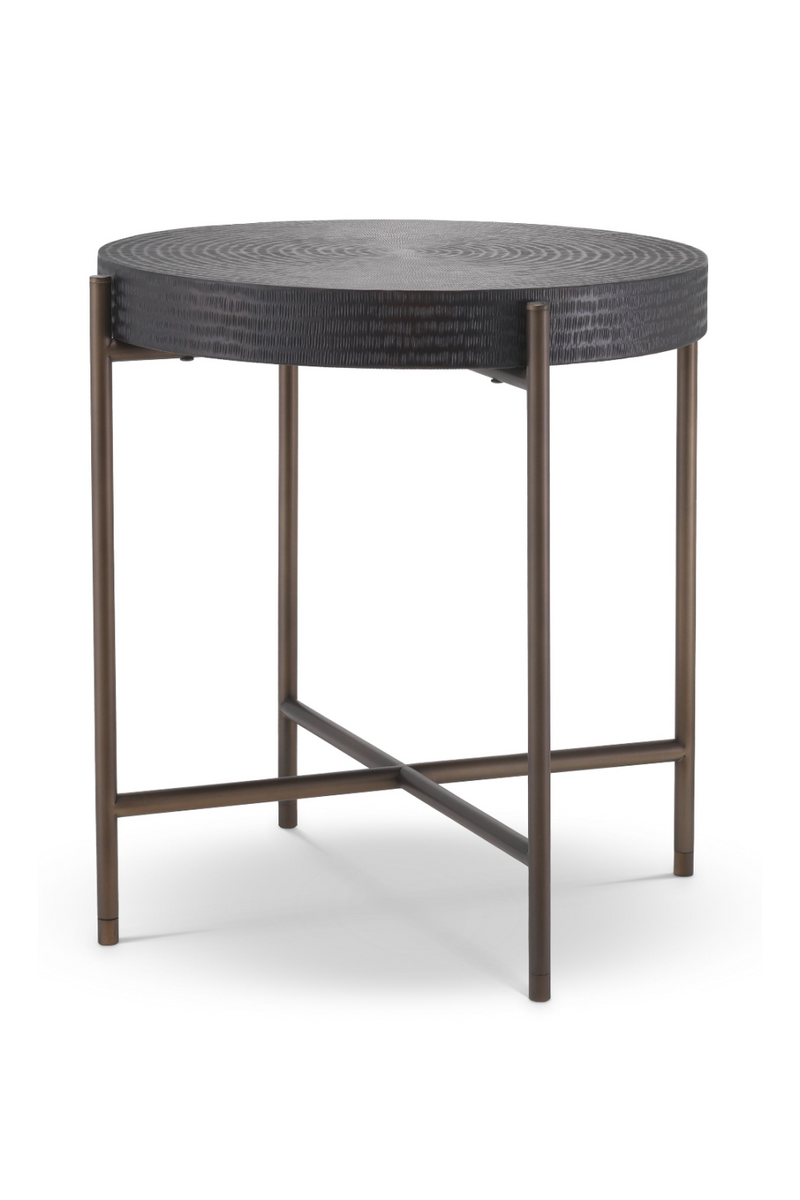 Table d'appoint ronde noire | Eichholtz Nikos | Meubleluxe.fr