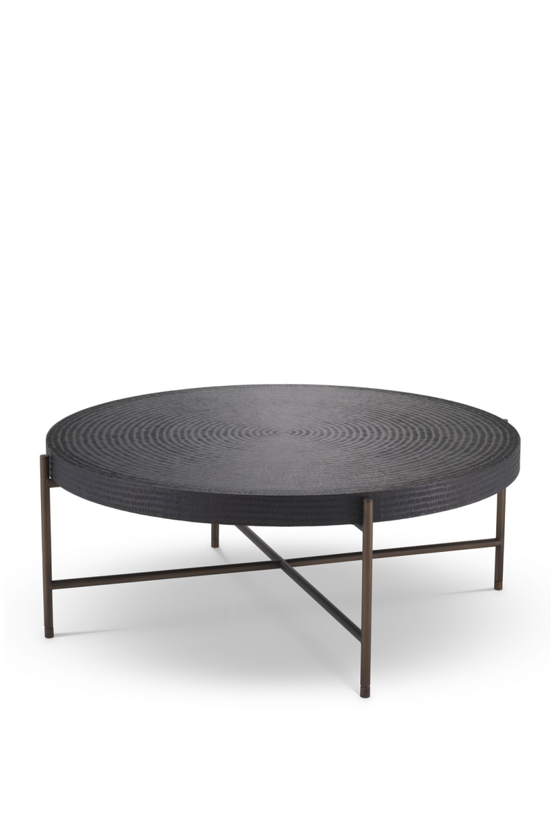 Table basse ronde noire | Eichholtz Nikos | Meubleluxe.fr