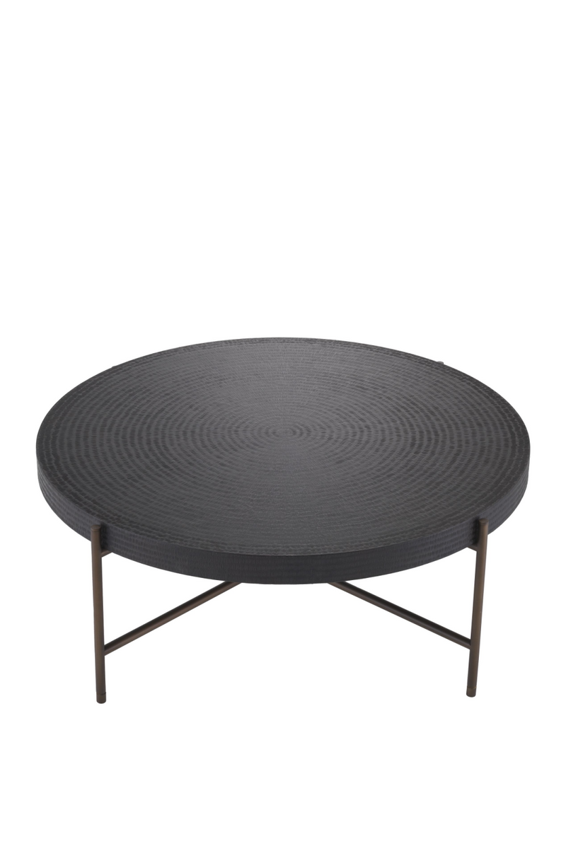 Table basse ronde noire | Eichholtz Nikos | Meubleluxe.fr