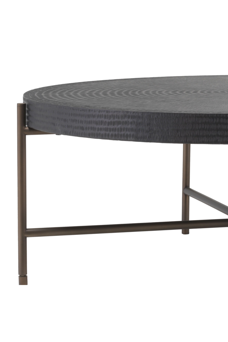 Table basse ronde noire | Eichholtz Nikos | Meubleluxe.fr