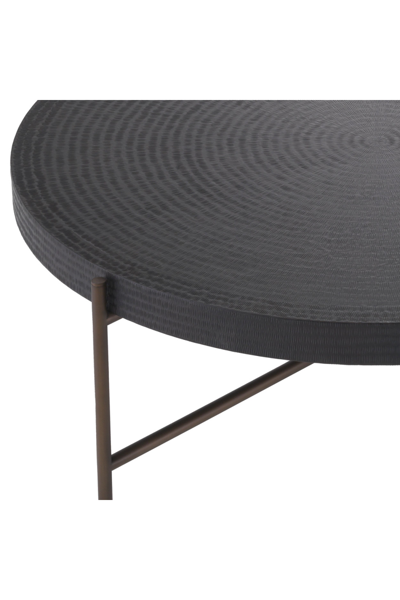 Table basse ronde noire | Eichholtz Nikos | Meubleluxe.fr