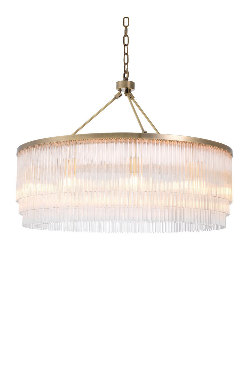 Lustre doré en verre -L- | Eichholtz Hector | Meubleluxe.fr