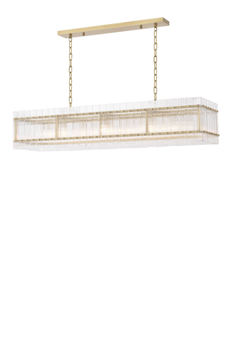 Lustre rectangulaire en laiton | Eichholtz Ruby | Meubleluxe.fr