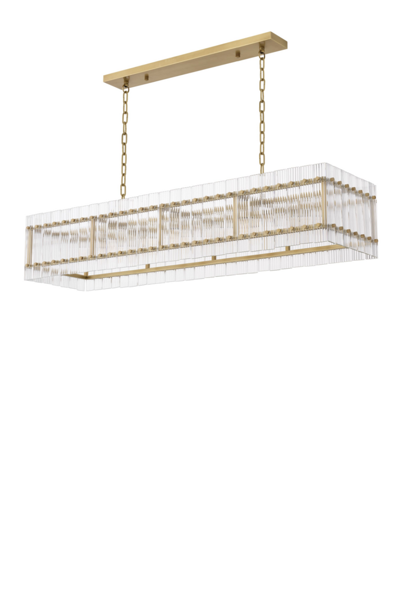 Lustre rectangulaire en laiton | Eichholtz Ruby | Meubleluxe.fr