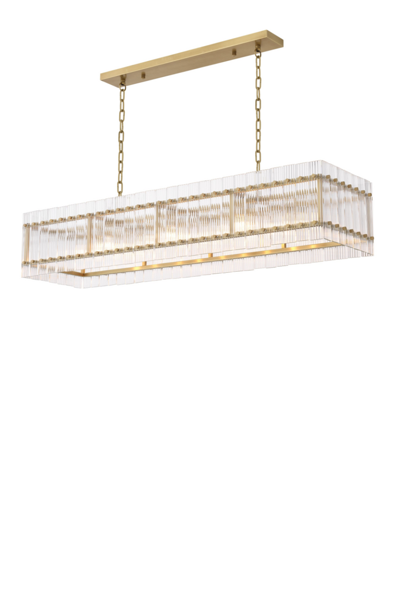 Lustre rectangulaire en laiton | Eichholtz Ruby | Meubleluxe.fr