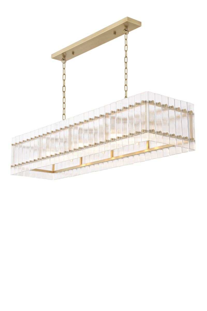 Lustre rectangulaire en laiton | Eichholtz Ruby | Meubleluxe.fr