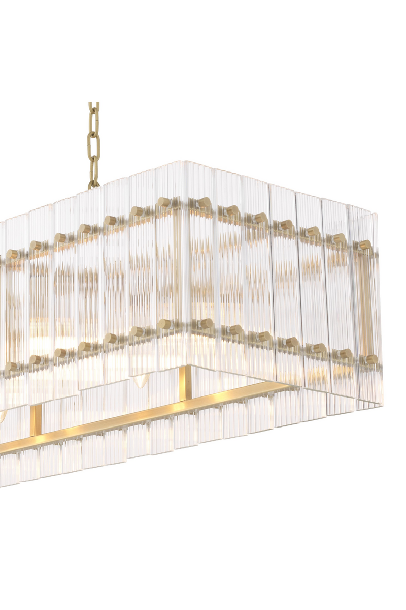 Lustre rectangulaire en laiton | Eichholtz Ruby | Meubleluxe.fr