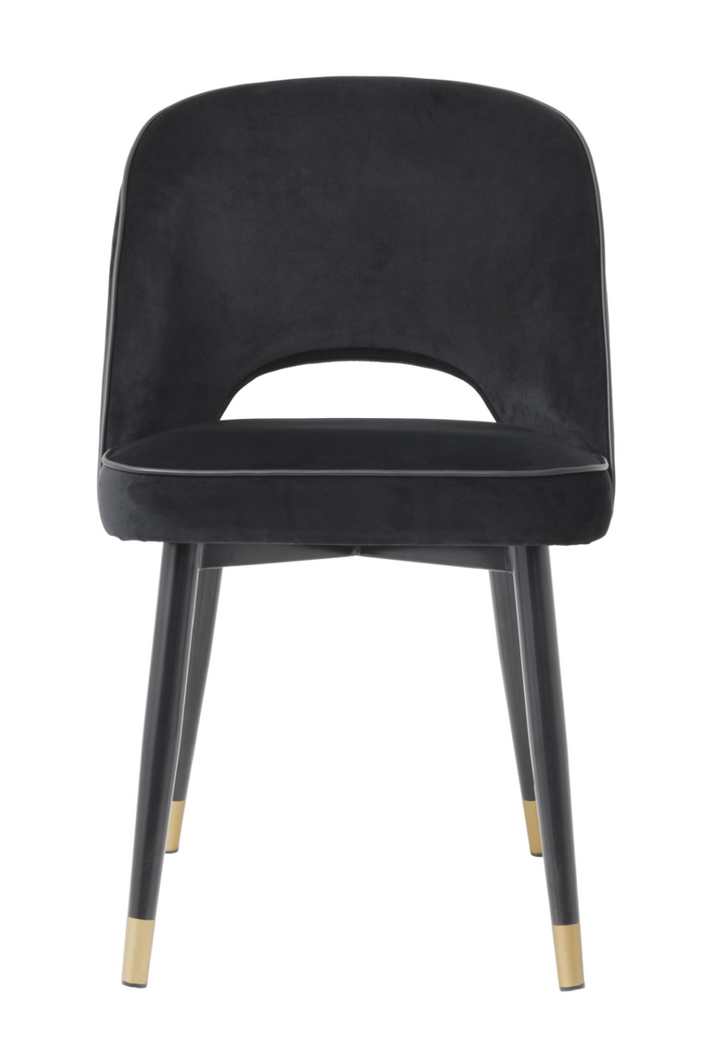 Chaises en velours noir (lot de 2) | Eichholtz Cliff | Meubleluxe.fr