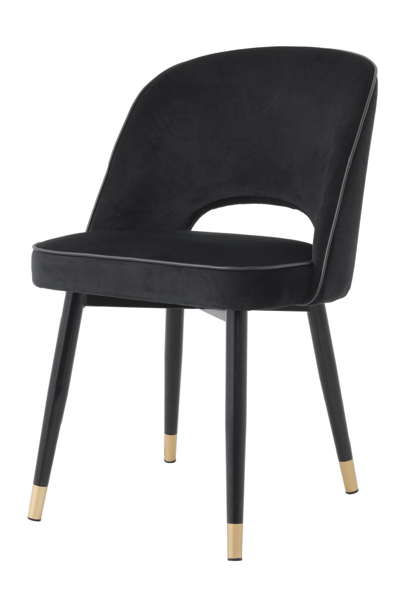 Chaises en velours noir (lot de 2) | Eichholtz Cliff | Meubleluxe.fr