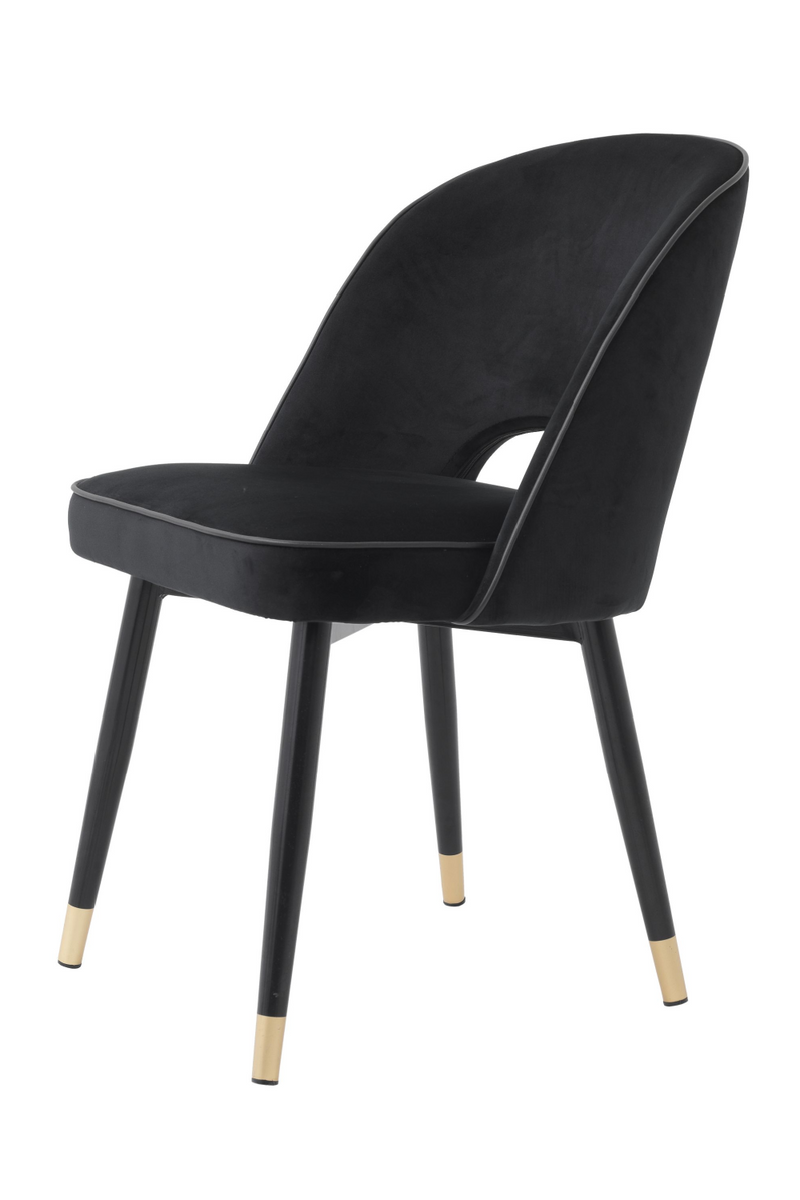 Chaises en velours noir (lot de 2) | Eichholtz Cliff | Meubleluxe.fr