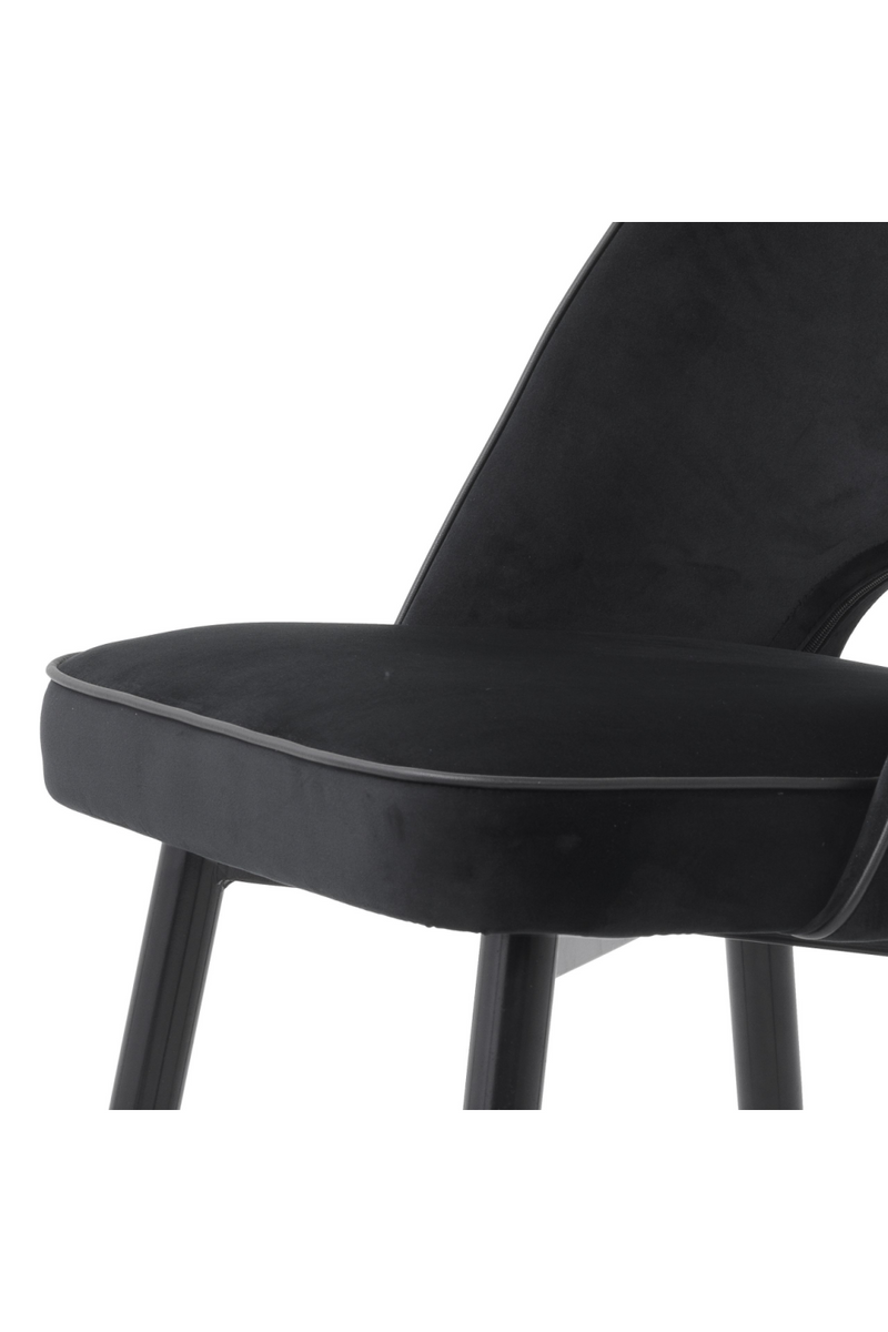 Chaises en velours noir (lot de 2) | Eichholtz Cliff | Meubleluxe.fr