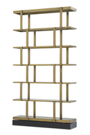 Bibliothèque à 6 étagères en laiton | Eichholtz Nesto | Meubleluxe.fr