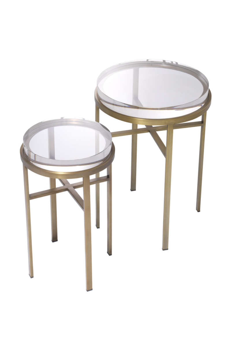 Ensemble de tables d'appoint en laiton (Lot de 2) | Eichholtz Hoxton | Meubleluxe.fr