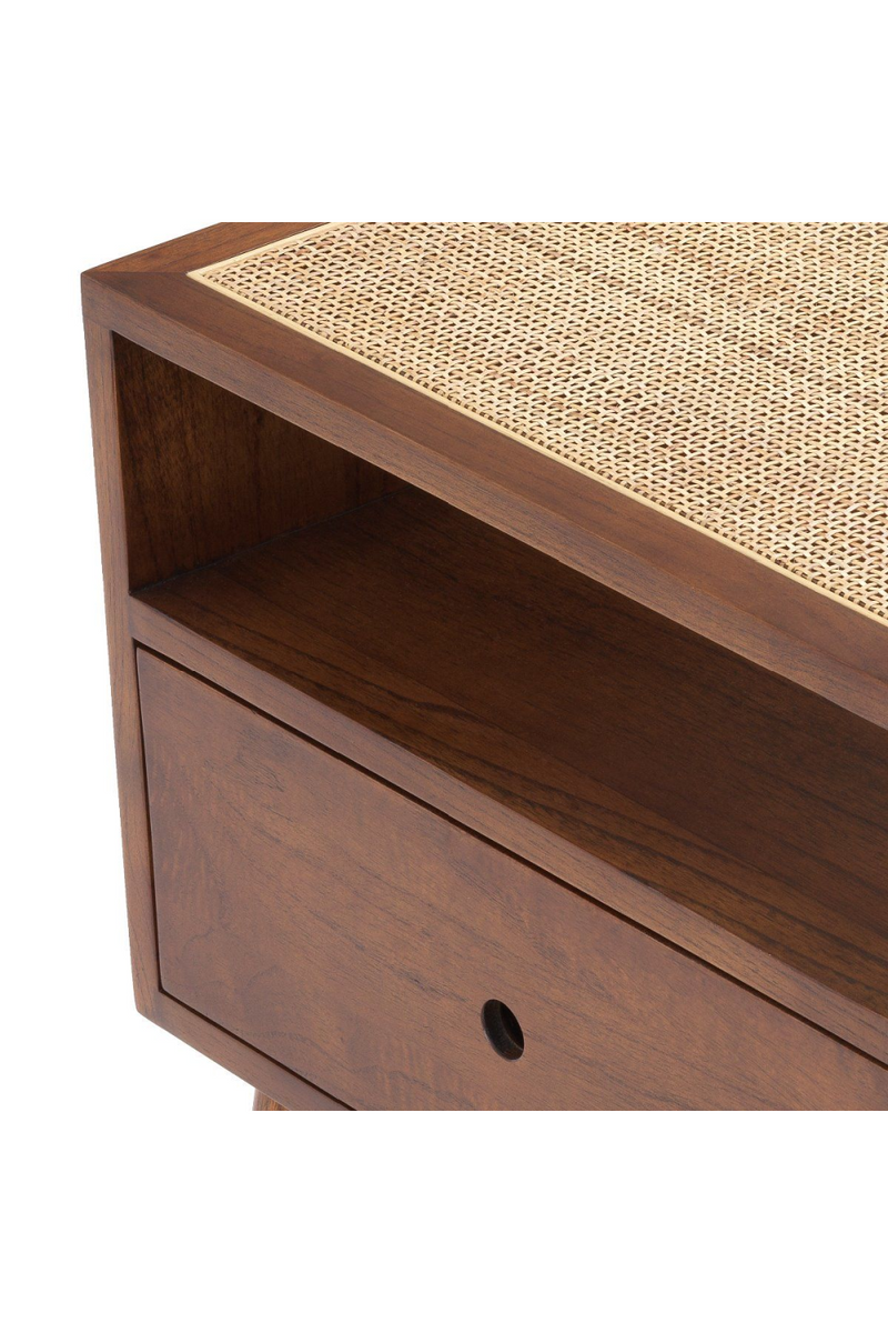 Table de chevet en rotin à pieds en V | Eichholtz Latour | Meubleluxe.fr