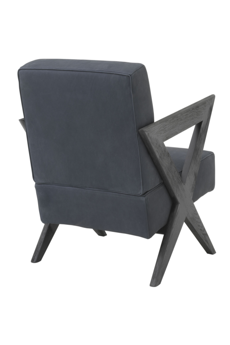 Fauteuil en chêne bleu et noir | Eichholtz Felippe | Meubleluxe.fr