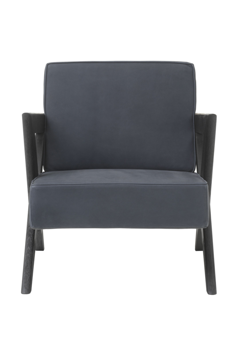 Fauteuil en chêne bleu et noir | Eichholtz Felippe | Meubleluxe.fr