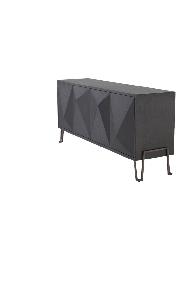 Buffet noir en chêne Art Déco | Eichholtz Highland | Meubleluxe.fr