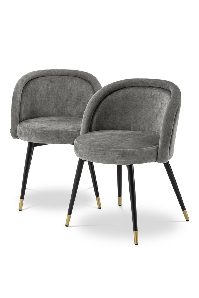 Ensemble de chaises grises de salle à manger (Lot de 2) | Eichholtz Chloé | Meubleluxe.fr