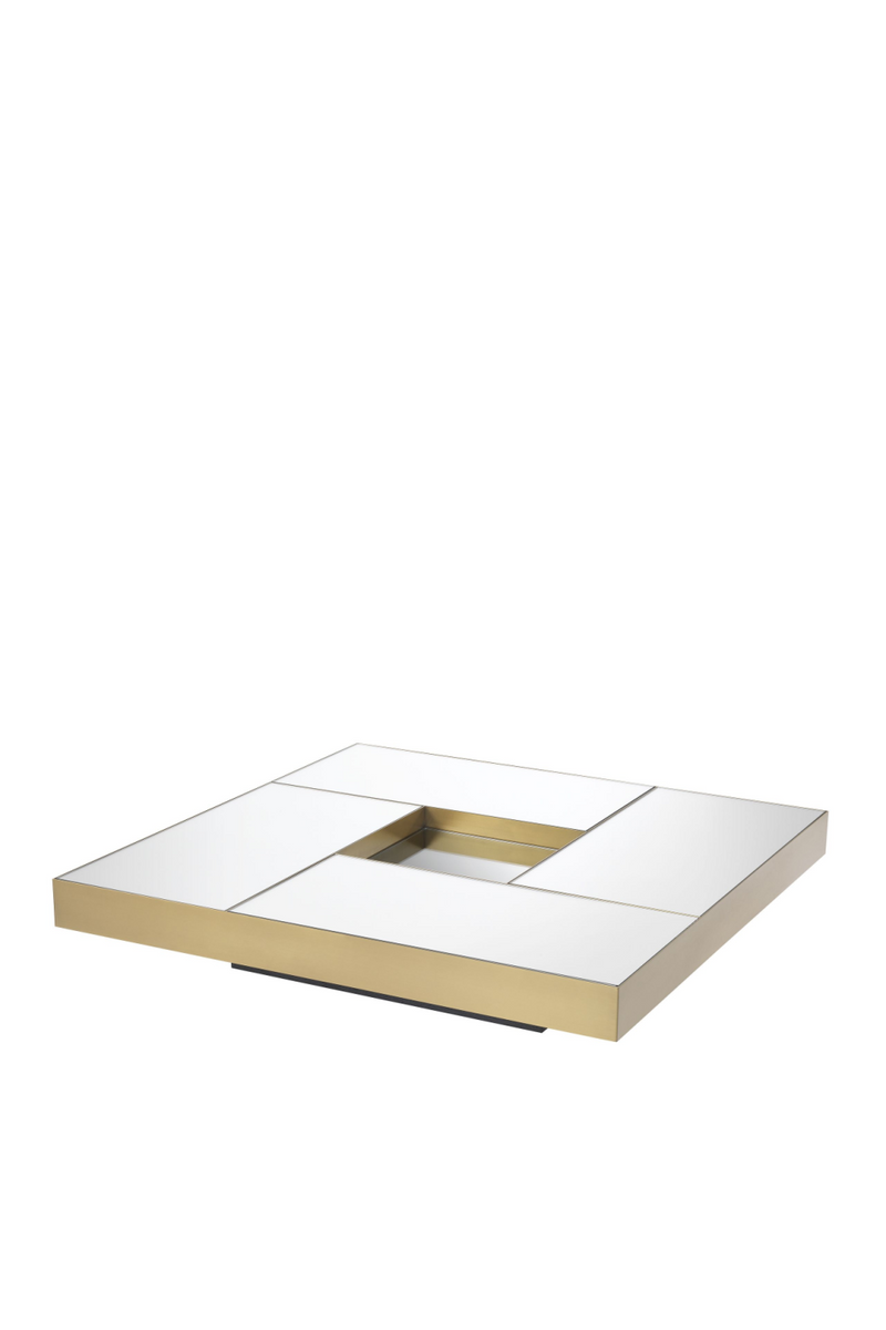 Table basse carrée en laiton | Eichholtz Allure | Meubleluxe.fr