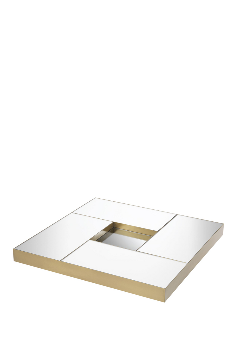 Table basse carrée en laiton | Eichholtz Allure | Meubleluxe.fr