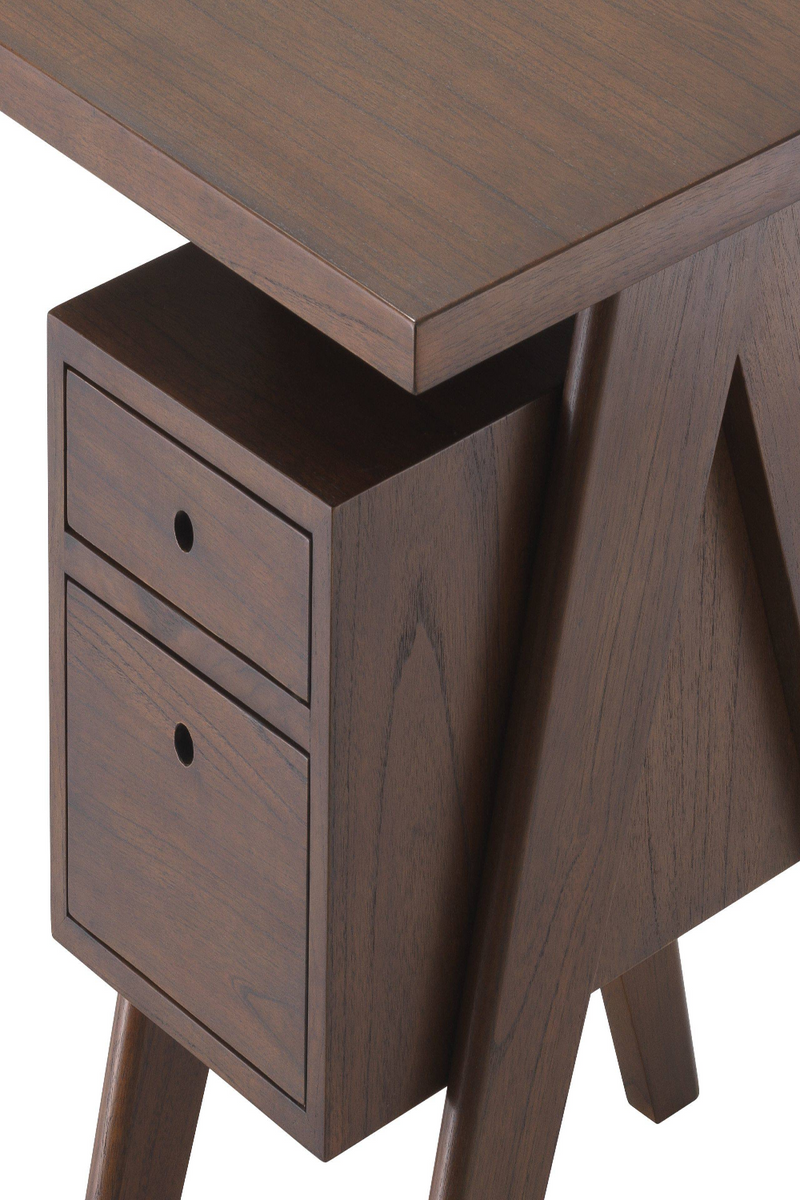 Bureau marron en bois | Eichholtz Jullien | Meubleluxe.fr