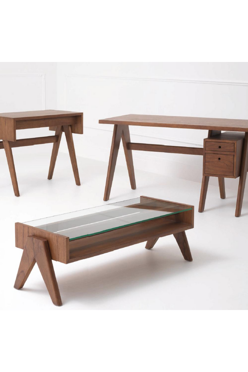 Bureau marron en bois | Eichholtz Jullien | Meubleluxe.fr