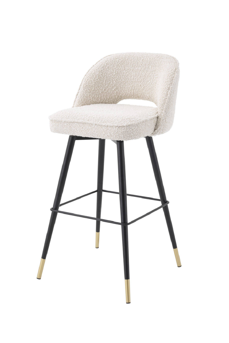 Chaise de bar blanc L (lot de 2) | Eichholtz Cliff | Meubleluxe.fr