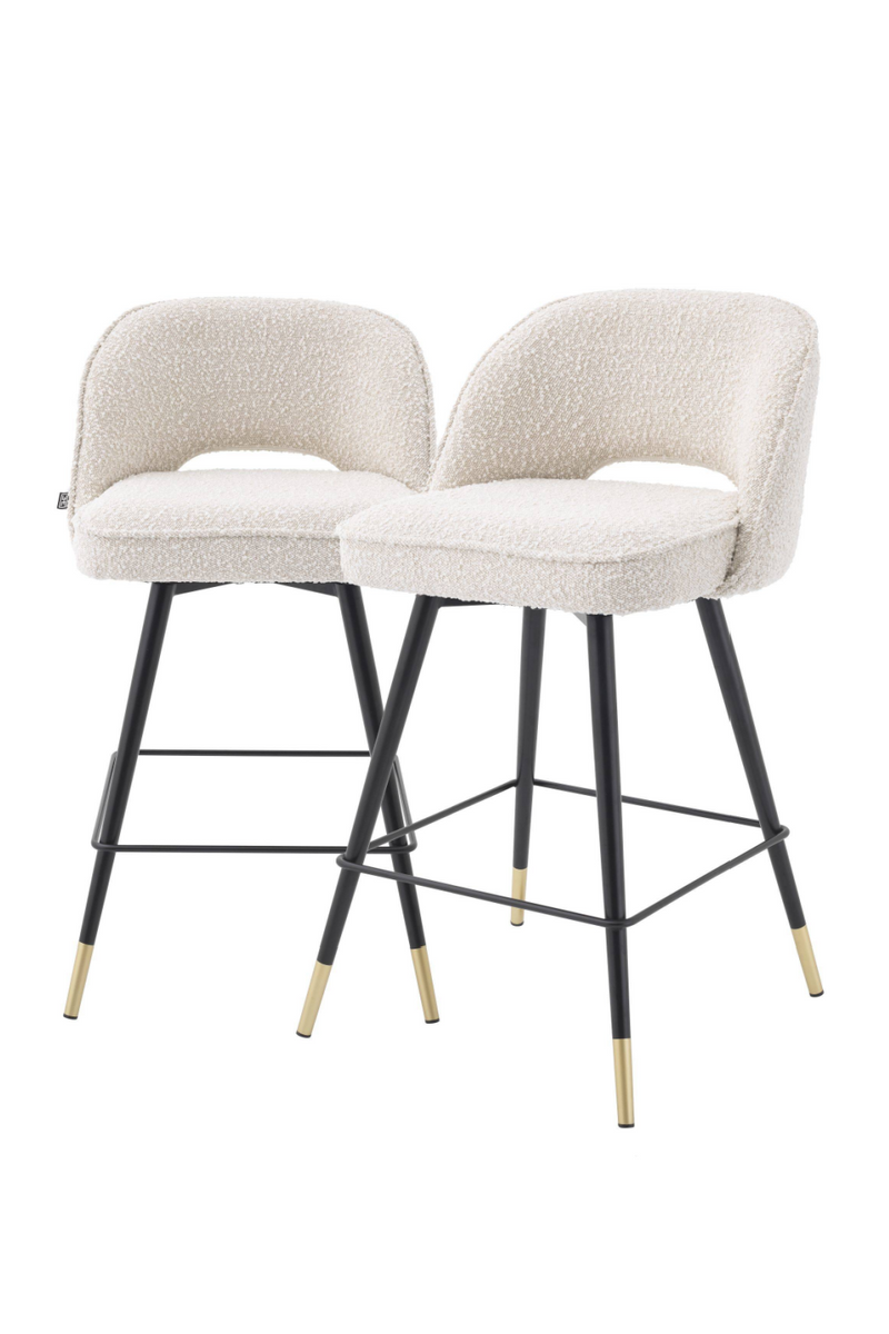 Chaise de bar blanc S (lot de 2) | Eichholtz Cliff| Meubleluxe.fr