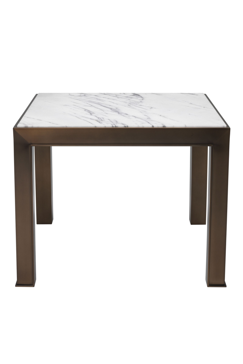 Table d'appoint carrée en marbre | Eichholtz Tardieu | Meubleluxe.fr