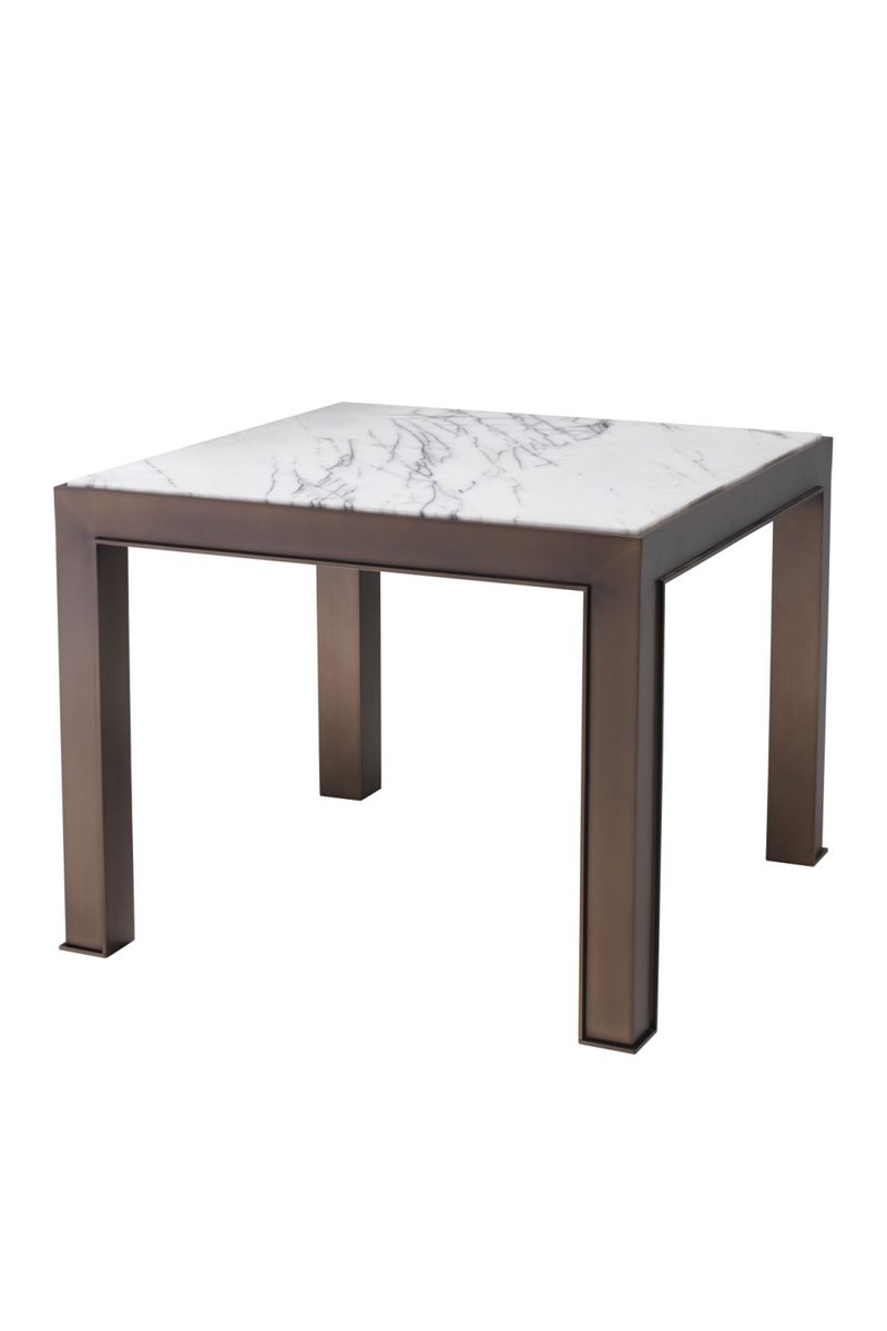 Table d'appoint carrée en marbre | Eichholtz Tardieu | Meubleluxe.fr