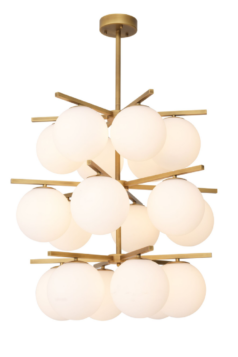 Lustre doré à globes | Eichholtz Noa | Meubleluxe.fr