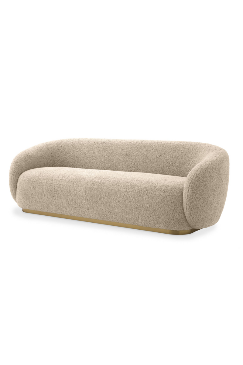 Canapé 3 places beige en tissu bouclé | Eichholtz Brice | Meubleluxe.fr