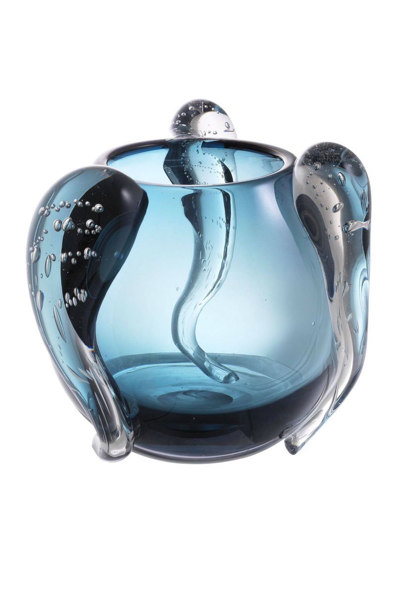 Vase en verre bleu -S- | Eichholtz Sianluca | Meubleluxe.fr