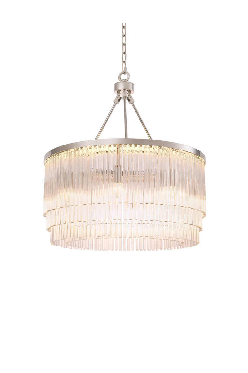 Lustre argenté en verre | Eichholtz Hector S | Meubleluxe.fr