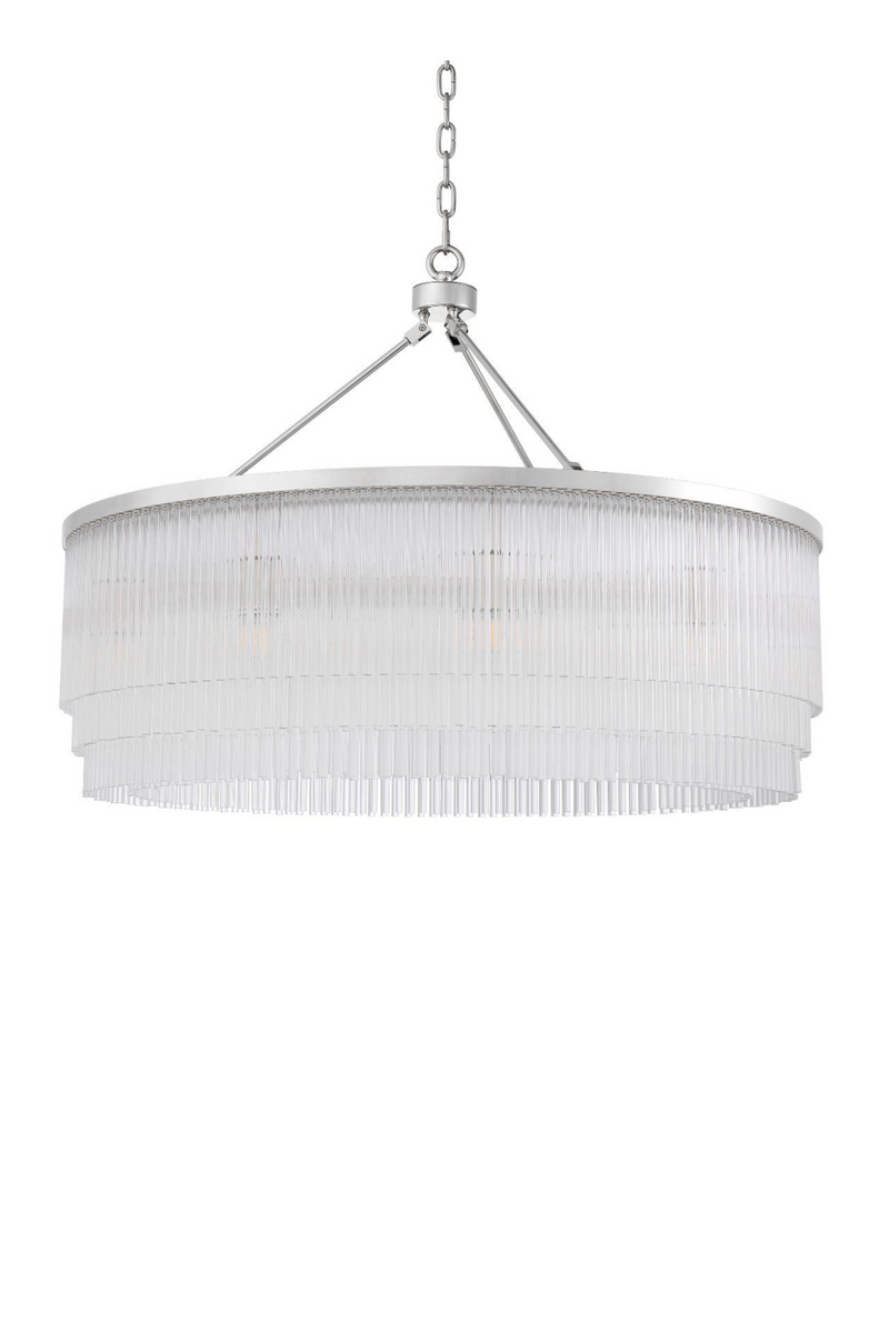 Lustre argenté en verre | Eichholtz Hector L | Meubleluxe.fr