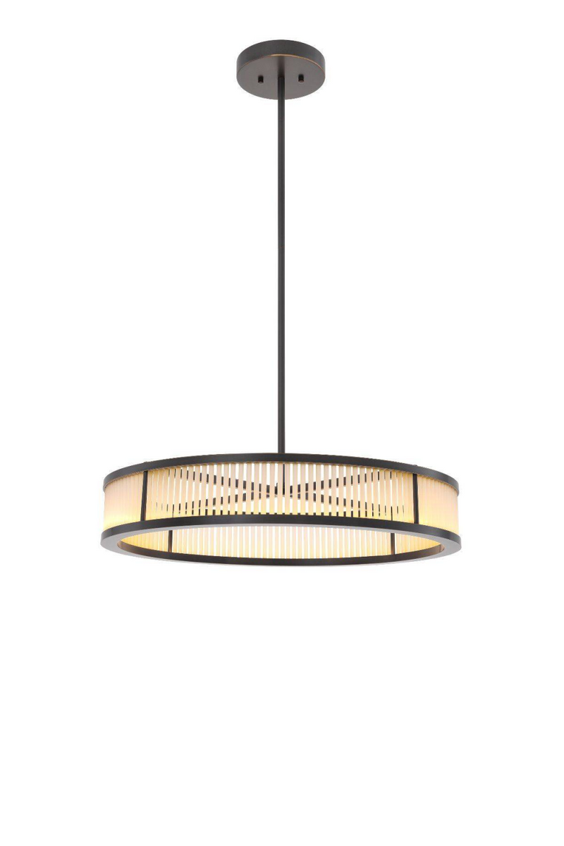 Lustre rond noir à LED -S- | Eichholtz Thibaud | Meubleluxe.fr