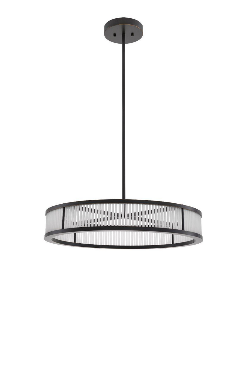 Lustre rond noir à LED -S- | Eichholtz Thibaud | Meubleluxe.fr