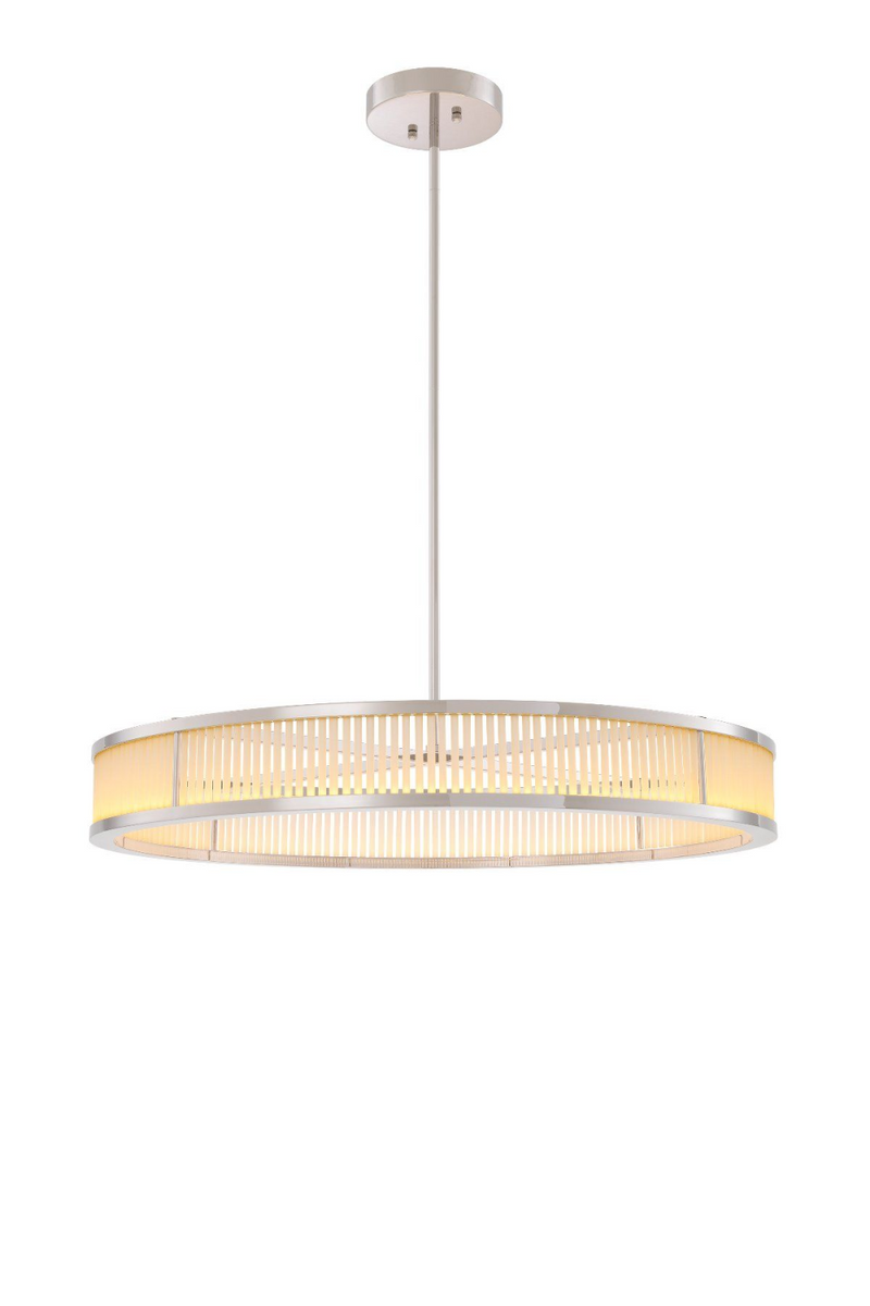 Lustre rond argenté à LED | Eichholtz Thibaud L | Meubleluxe.fr