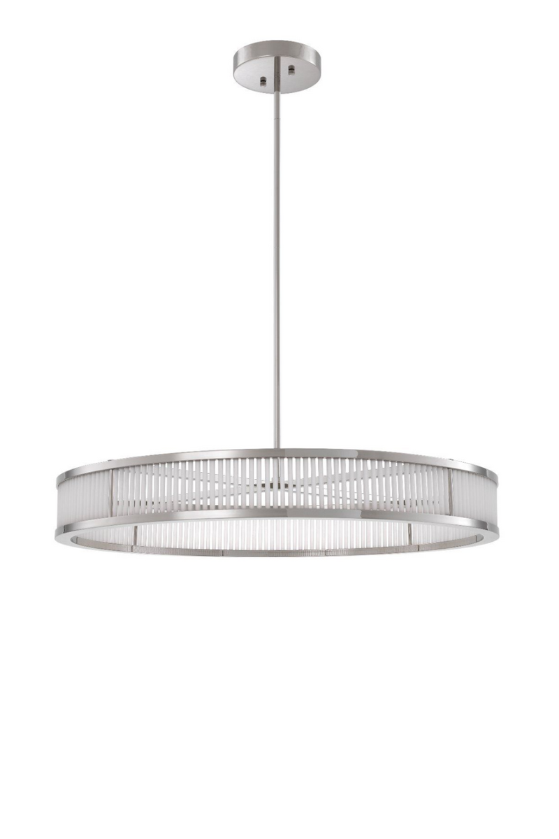 Lustre rond argenté à LED | Eichholtz Thibaud L | Meubleluxe.fr