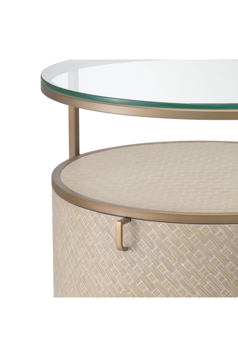 Table de chevet en chêne tissé | Eichholtz Napa Valley | Meubleluxe.fr