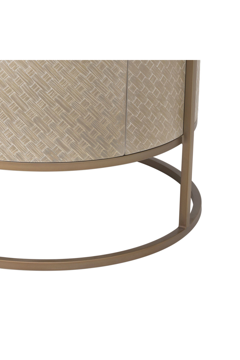 Woven oak bedside table | Eichholtz Napa Valley