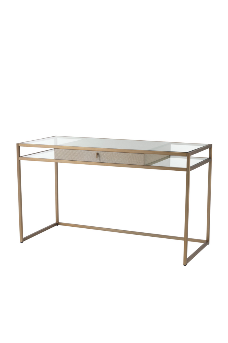 Bureau en laiton style Bauhaus | Eichholtz Napa Valley | Meubleluxe.fr