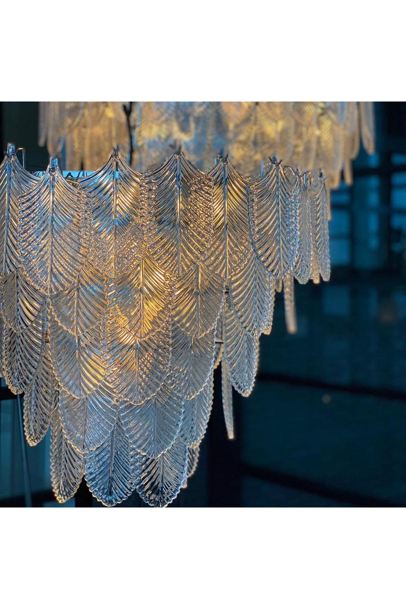 Lustre argenté en verre | Eichholtz Verbier L | Meubleluxe.fr